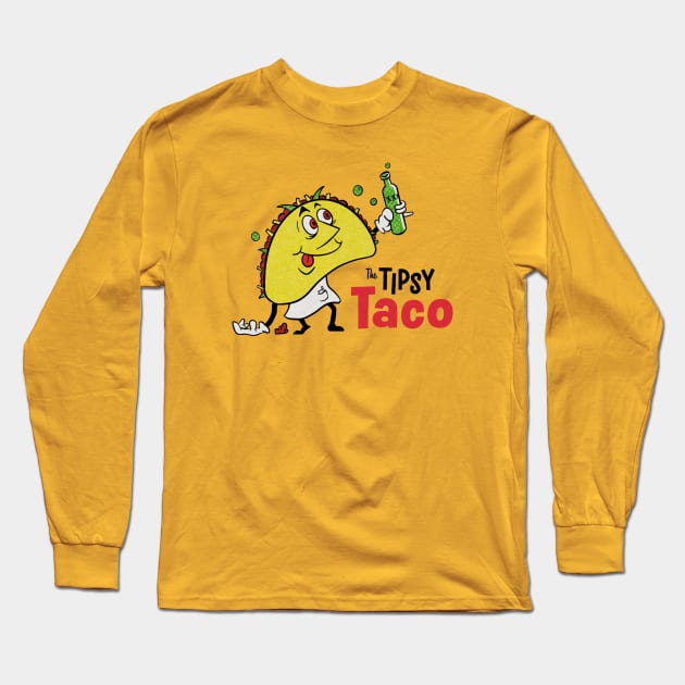 The Tipsy Taco Long Sleeve T-Shirt by 5thSecondArt